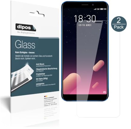 dipos 2x Displayschutzfolie 9H klar für Meizu M6S