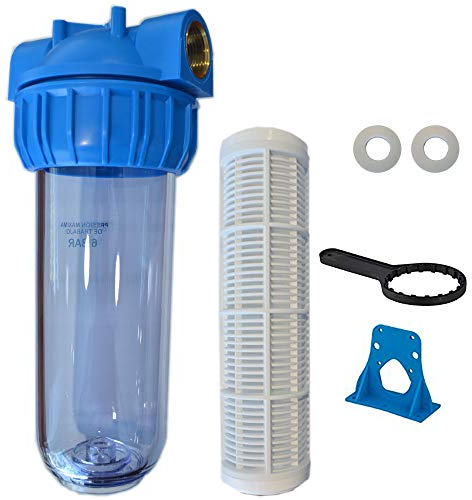 CR - Filtro Agua Portacartuchos, Filtro Malla Lavable, Vaso Contenedor 1 - Porta Prefiltro