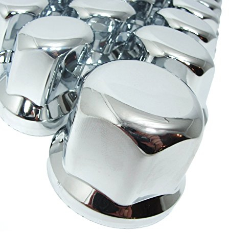 Promo Link - 20 Tapas para Tuercas de Rueda de camión, de Piel Resistente a los arañazos, universales, 33 mm, cromadas, Ancho de Llave