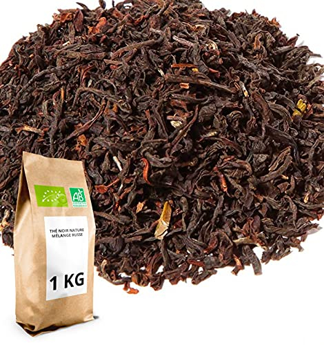 Thé noir Bio Mélange russe - 1kg (400 tasses) - Thé en vrac 100% Agriculture Biologique - Thés Direct
