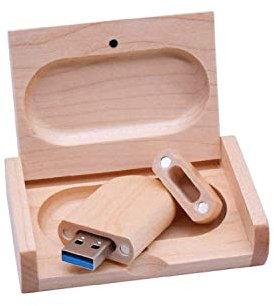 Anloter™ Clé USB 3.0 en bois 16 Go avec boîte (16 Go, USB3.0)