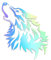 Decus Wolf XXL 0222 (Oil Slick Hologramm) // Sticker OEM JDM Style Aufkleber