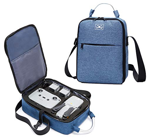 DJFEI Tragetasche für DJI Mavic Air 2 Drone, wasserdichte Handtasche Rucksack Hardshell Case Tasche für 2 Batterien, Fernbedienung, Ladegerät und Drone Zubehör (Blau)