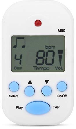 Tragbares Mini Metronom Multifunktionales digitales Beat Tempo , geeignet f¡§1r Piano Violin Guitar Drum(Wei?) , Regler