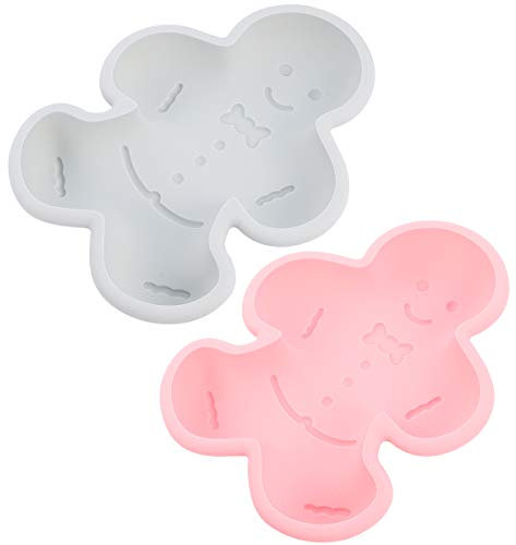 HEMOTON 2 Stück DIY Silikon Backformen Lebkuchen Mann Form Form Handgemachte Kuchenform