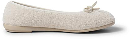 Pisamonas Zapatilla Casa Bailarina Rizo Toalla Talla 40 Color Crudo