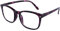 DOOViC Blaulichtfilter Lesebrille 1,5 - Lila/Eckig Rahmen Große Gläser Computerbrille Brille mit Sehstärke für Herren/Damen