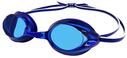 Amazon Basics Lunettes de natation pour adulte, Taille unique, Unisexe, Bleu