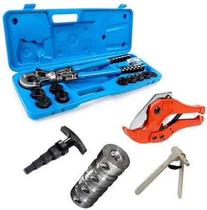 Arcanaute - Sertissage radial - Coffret Pince à sertir PER & Multicouche avec mors H & TH + Coupe-tube + Calibreur ébavureur et Pince Emboiture PER + Redresseur - Arcanaute