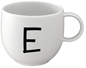 like. by Villeroy & Boch - Letters Mug E, 380ml, Premium Porcelain, White