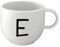 like. by Villeroy & Boch - Letters taza grande E, 380ml, Porcelana Premium, blanco