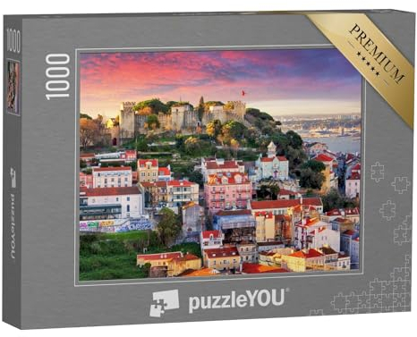 puzzleYOU: Puzzle 1000 Teile „Lissabon, Skyline mit Sao Jorge Castle“ – aus der Puzzle-Kollektion Lissabon, Portugal