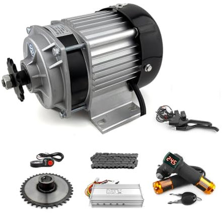 Fixed Chainwheel 48V 500W Tricycle Conversion Kit Can Load 250kg Go Forward And Backward For Electric Wheelbarrow Bicycle(Throttle handle kit)