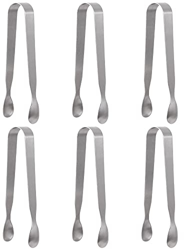 6 Piezas Pinzas Mini de Acero Inoxidable para Servir, Pinzas Pequeñas Multiusos, Pinzas para Azúcar de Hielo, Utensilios de Cocina, Pinzas para Fiesta de Té, Cafetería, Cocina, Bar, Barbacoa, Bufé