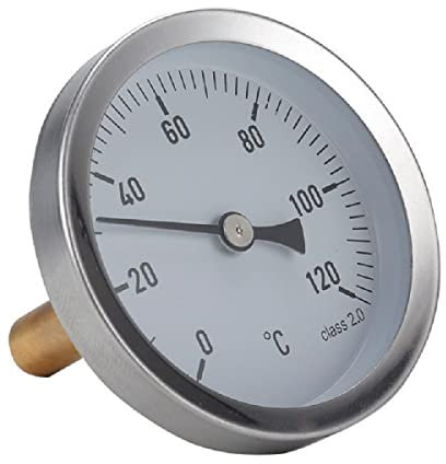 DAZZLEEX 0-120 ° C Riscaldamento 63 millimetri Quadrante Temp Forno Termometri Metallo Termometro Tubo Acqua Calda Termometro