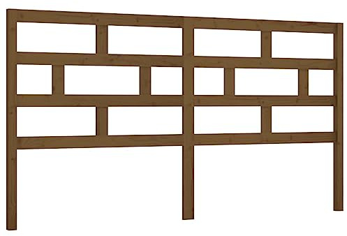 vidaXL Bed Headboard Honey Brown 206x4x100 cm Solid Wood Pine