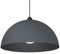 L+, Lustre suspendu, en métal, forme demi-sphère, diamètre 40cm, 1x E27, couleur gris anthracite RAL 7016 (gris anthracite, 40 cm)