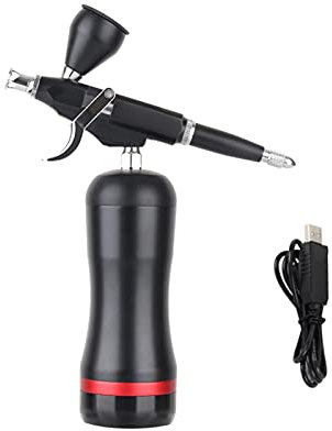 Samnuerly Paint spray gun Professional Cake Decoration Temporary Tattoos Portable Mini Airbrush Compressor Set Easy Clean Sand Blaster Gun Kit (Color : Gold)