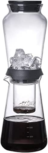 REJOON Percolateur Cafetière Ice Drip Cafetière Cafetière Filtre Verre Percolateurs Espresso Cuisine Barista Dripper Pot Ice Cold Brew Pots Brasseur