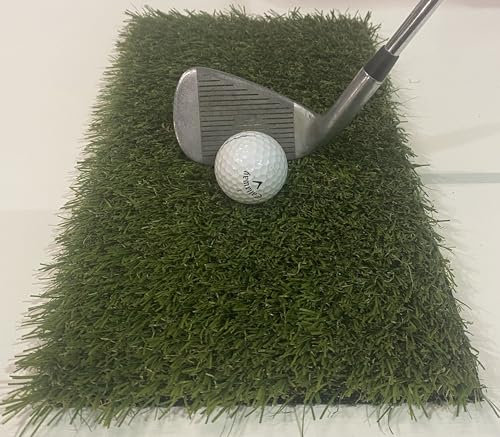 Golf Winter Rules Fairway Mat; 28 Millimetre Pile; Artificial Grass Striking Tee Mat; Spring Clip Included