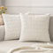 MIULEE 2er Set 40x40 cm Kordsamt Kissenbezüge Moderne Kissenhüllen Dekorative Sofakissen Dekokissen Weicher Zierkissenbezug für Wohnzimmer Sofa Schlafzimmer Boho Dekor Reinweiß