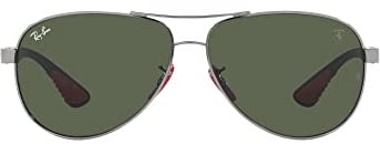 Ray-Ban Sonnenbrille RB8331M F00171 Herren Farbe Gunmetal Glas Grün Größe 61 mm