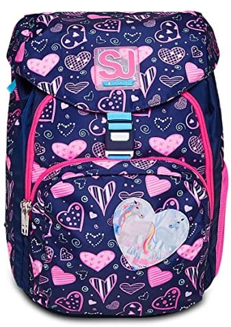 SJ GANG STYLE JAM GANG Zaino Scuola Microlight, Unisex-Bambini e Ragazzi, Monoscomparto Capiente, Tasca Porta Borraccia, Spallacci Imbottiti, 27 x 38 x 19 cm, capacita': 21 LT, Blu