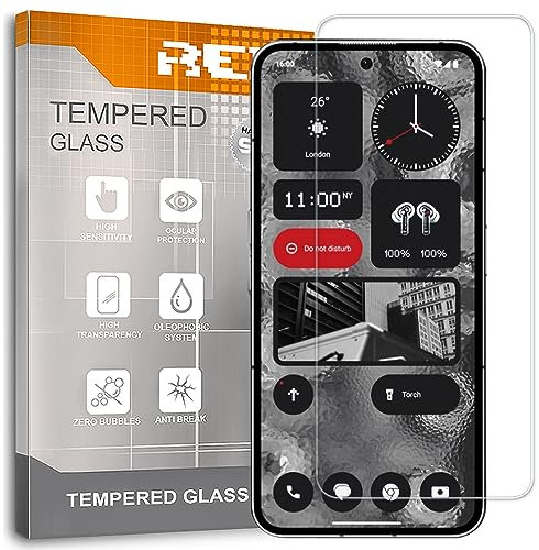 REY Protector de Pantalla para Nothing Phone 2, Cristal Vidrio Templado Premium