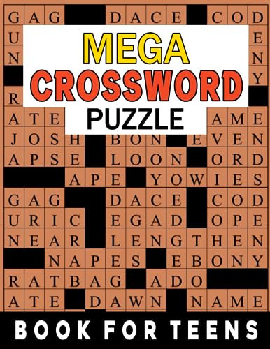 Mega Crossword Puzzle Book For Teens: Play this puzzle game to get more information and learn about the complexity of words