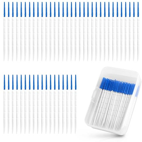 Interdental Brushes, Dual-Use Interdental Brushes, Silicone Tooth Floss Picks Dental Picks Interdental Brush Toothpick Dental Brushes Teeth Brush Picks for Braces Oral Cleaning (220)