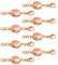 QUARKZMAN 8 Stück Schmuckverschlüsse, flache Verschlüsse mit Karabinerverschlüssen für Armband Halskette DIY Herstellung von Hochzeitsschmuck Zubehör (Roségold)