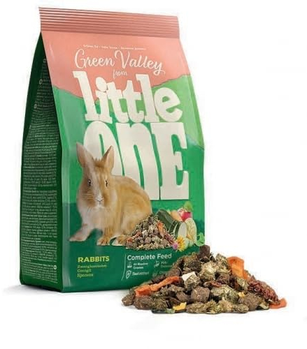 Little One Green Valley | Alimento para roedores | Conejos | Chinchillas | Degus | Cobayas | 3 x 750 Gr (Conejos)