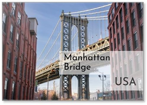 Kühlschrankmagnet mit Blick auf die Manhattan-Brücke von Dumbo in New York (USA), Design 5