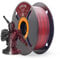 PLA+ 3D-Druckerfilament, Seiden-Dichromatische Coextrusion, 1,75 mm & 1 kg Spule, wiederverwendbares Fach, Hochgeschwindigkeitsdruck, Genauigkeit +/- 0,02 mm - (Schwarz-Rot)