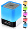 Gallstep Wireless Bluetooth Speaker for Bedroom, Night Light Alarm Clock with 48 Color Changing, Touch Sensor Bedside Lamp, MP3 Music Player, Gifts
