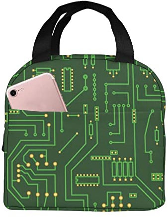 Bolsa De Almuerzo Con Aislamiento Circuito Electrónico Bolso De Mano Para Mujeres Diseño De Cremallera Adultos Loncheras Para Mujer, Para Niñas, Adolescentes