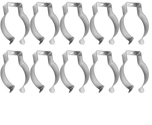 Edelstahl-Federklemmen, 10 Stück, robuste Werkzeugaufbewahrung, Aufhänger, Feder-Frottee-Clips, geeignet für Küche, Garten, Garage und Terrasse (12 mm)