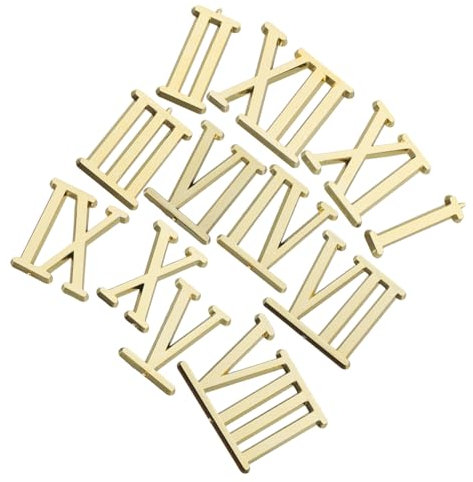 Angoily 1 Set Römische Ziffern Für Uhr 1 bis 12 Römische Ziffern Uhr Verzierung für DIY Handwerk Dekoration Anzeigen Für Ersatz Reparatur Zubehör