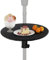 RELAX4LIFE Table de Parasol de Jardin Ronde Φ 50CM avec Hauteur Réglable, Trou de Parasol de 38 mm Plateau en PE Imitation Grain de Bois pour Jardin Piscine Plage Patio, Noir
