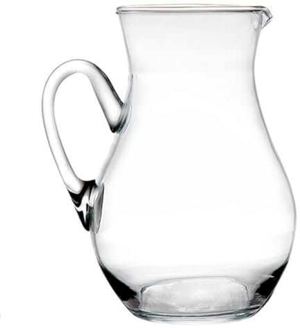 Tradineur - Jarra de cristal, modelo Duero, servir agua, té helado, bebidas frías, limonada, transparente, resistente, frigorífico, cocina - 1 litro