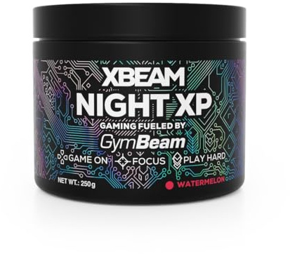 GymBeam Gaming Fuel Night XP - Zuverlässiger nächtlicher Respawn, enthält Vitamin B6, L-Tryptophan, Glycin, GABA, Passionsfrucht- und Kirschextrakt, unterstützt Immunsystem & Psyche, 250 g