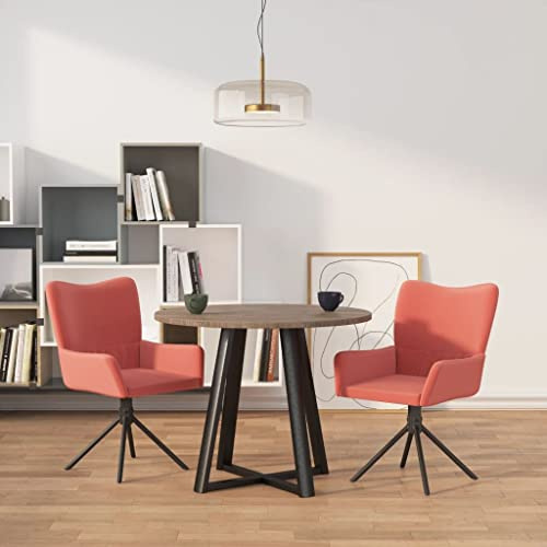 Frdhee Stühle, Sessel Esstisch, Esszimmersitzfäche, Esszimmerstühle 2 STK. Drehbar Rosa Samt Zu Homeoffice Büro Gästezimmer