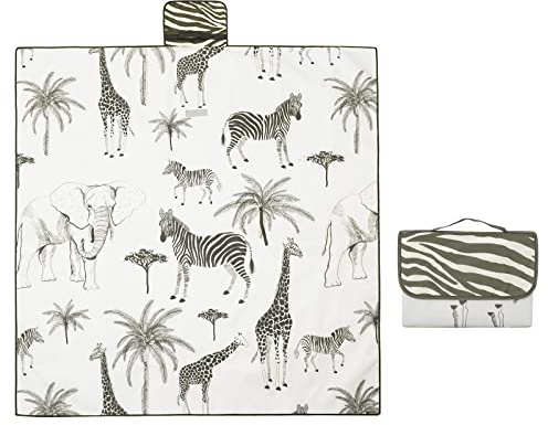 CHICIRIS Baby-Spielmatte, Faltbarer, Wasserdichter Spielteppich, Rutschfest, Leicht zu Reinigen, für Kleinkinder, 130 Cm (Safari-Stil)