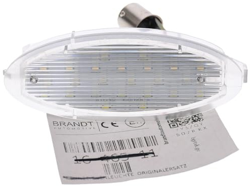 BRANDT AUTOMOTIVE Kennzeichenleuchte LED kompatibel mit Opel Agila A 00-07 Astra F Stufenheck Kombi 91-98 Astra G 98-09 Corsa B 93-00 Tigra A 94-01 Vectra B 95-02 Zafira A 99-05