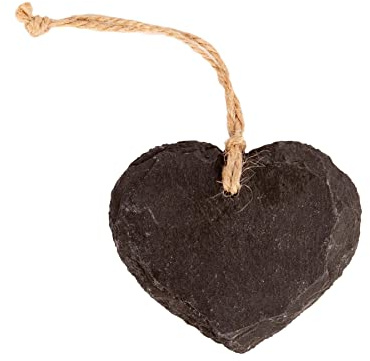 Nicola Spring Small Hanging Decorative Heart Slate Tag