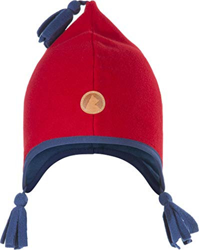 Finkid Pipo red Denim Kinder Fleece Wintermütze