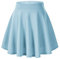 Urban Coco Damen Grund Versatile Stretchy ausgestellte beiläufige mini Skater-Rock x-Klein hellblau