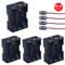 Yosawo 4-Pieces 6 x 1.5V(9V) AA Battery Holder Case,Black Plastic DIY Battery Storage Box with Standard Snap Connector (AAK6)