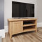 Oakland Modern Oak Range TV Stand | Small TV Unit | Light Brown Oak Wood | 90 x 45 x 38cm | Living Room