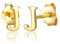 Elli Ohrringe Stecker Buchstabe J Initialen Minimal 925 Silber